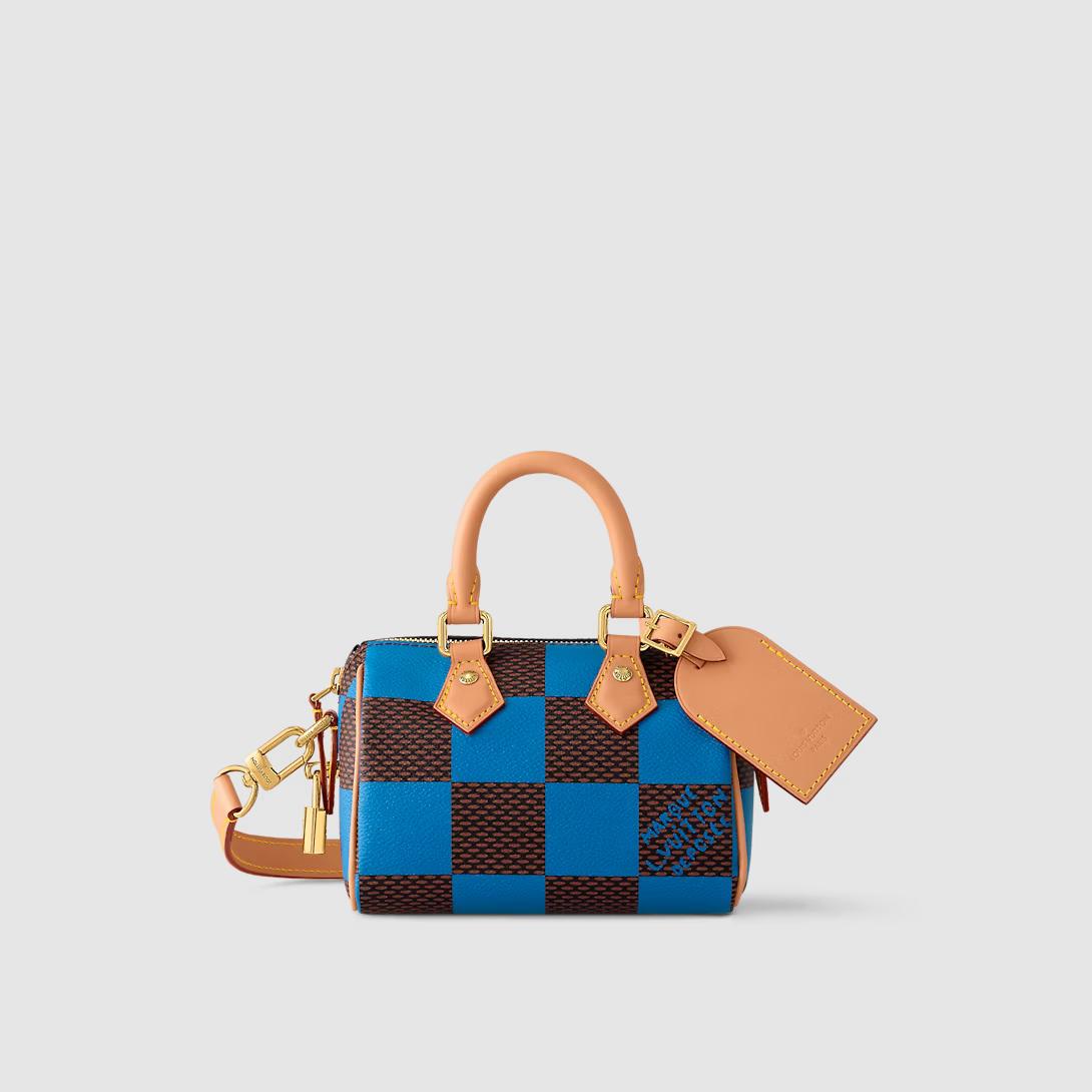 Túi Louis Vuitton Speedy 18 Bandoulière Damier Pop Damier Other Nam Xanh Dương